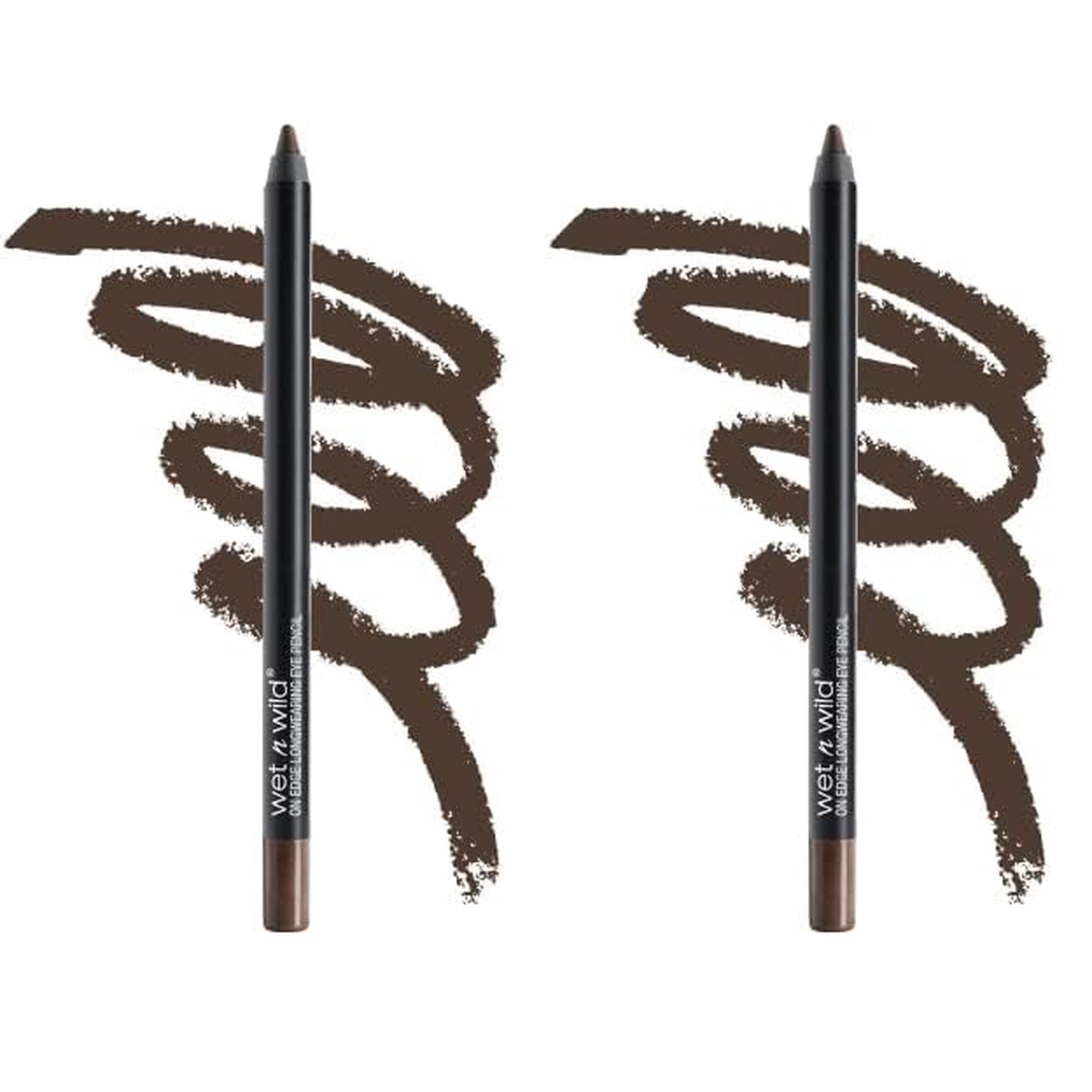 Lápiz Delineador De Ojos Wet N Wild On Edge, Duradero, Marrón Oscuro, X2