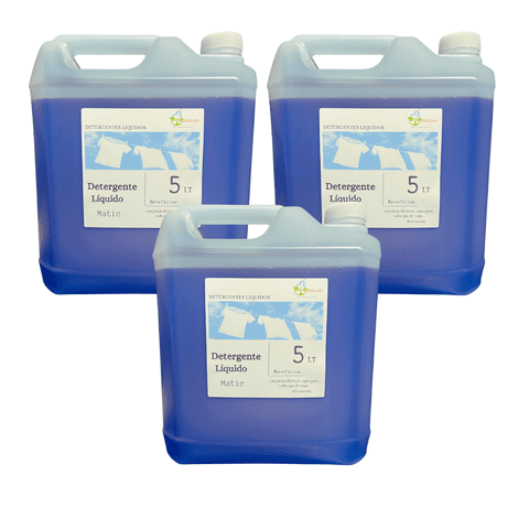 Detergente Liquido Biolab Matic 5 Litros Pack 3 Unidades