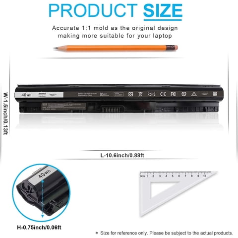 Batería Emanjor M5Y1K 40Wh 14.8V Para Dell Inspiron 15 5000 3000 Series