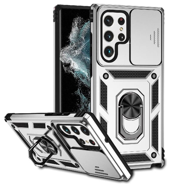 Estuche GANGXUN para Samsung Galaxy S22 Ultra, soporte giratorio 360°, estilo mecánico y magnético