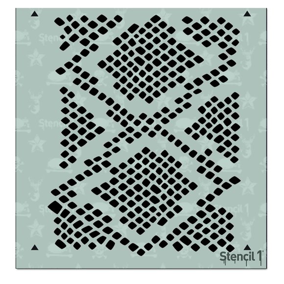 Plantilla Stencil1 con diseño de piel de serpiente 14,6 cm x 15 cm