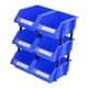 thumbnail image 4 of 6 X Mini contenedores de piezas Organizador de garaje Almacenamiento de tornillos con 4 columnas de conexión Hardware Caja de herramientas Contenedore Azul, 4 of 5