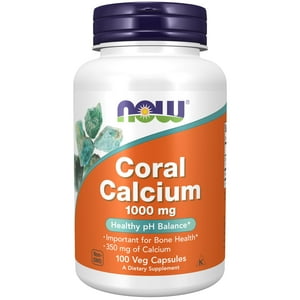Suplemento Now Foods Coral Calcium, 1000 Mg, 100 Cápsulas Vegetarianas