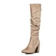 thumbnail image 1 of Botas Largas Mujer Casual Pu Texil Tacon Grueso Weide HX512, 1 of 9