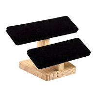 Ioensy - Organizador De Almacenamiento De Joyas Para Brazaletes Y Pulseras, 2 Capas, Color Negro