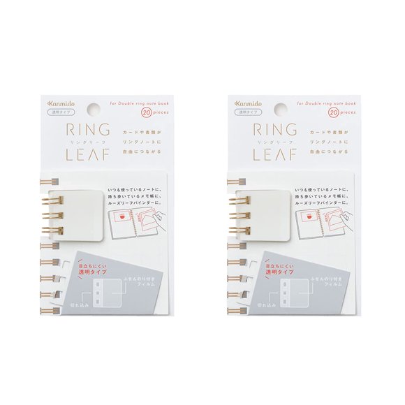 Insertos de hoja de anillo Kanmido 2,9 cm transparentes, paquete de 2