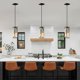 thumbnail image 2 of Luces colgantes Esfos Black Crystal Kitchen Island, paquete de 3, 2 of 9