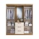 thumbnail image 3 of CLOSET URUGUAY 4 PUERTAS 3 CAJONES NOGUEIRA/OFF WHITE, 3 of 4
