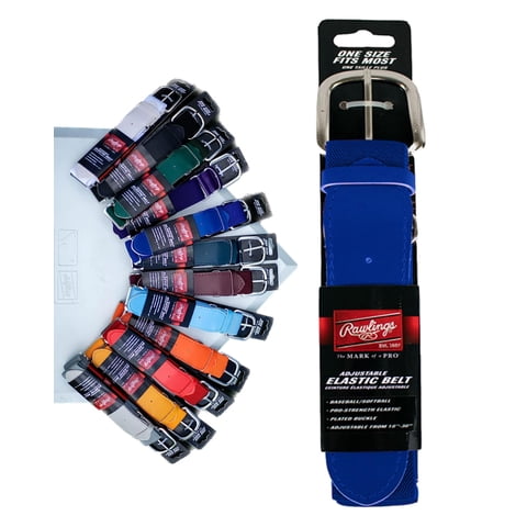 Cinturón Ajustable Rawlings, Talla Única Para La Mayoría (18-36), Color Azul Real
