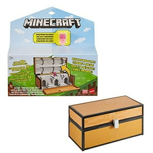 Mattel - Cofre De Coleccionista De Minecraft Y Mini Figura Exclusiva, Cofre De Transporte Para Pers
