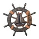 thumbnail image 2 of Escultura De Pared De Timón De Barco, Adorno Colgante De Hotel, Volante De Barco De Madera Con Red, 45xx4x45cm, 2 of 3
