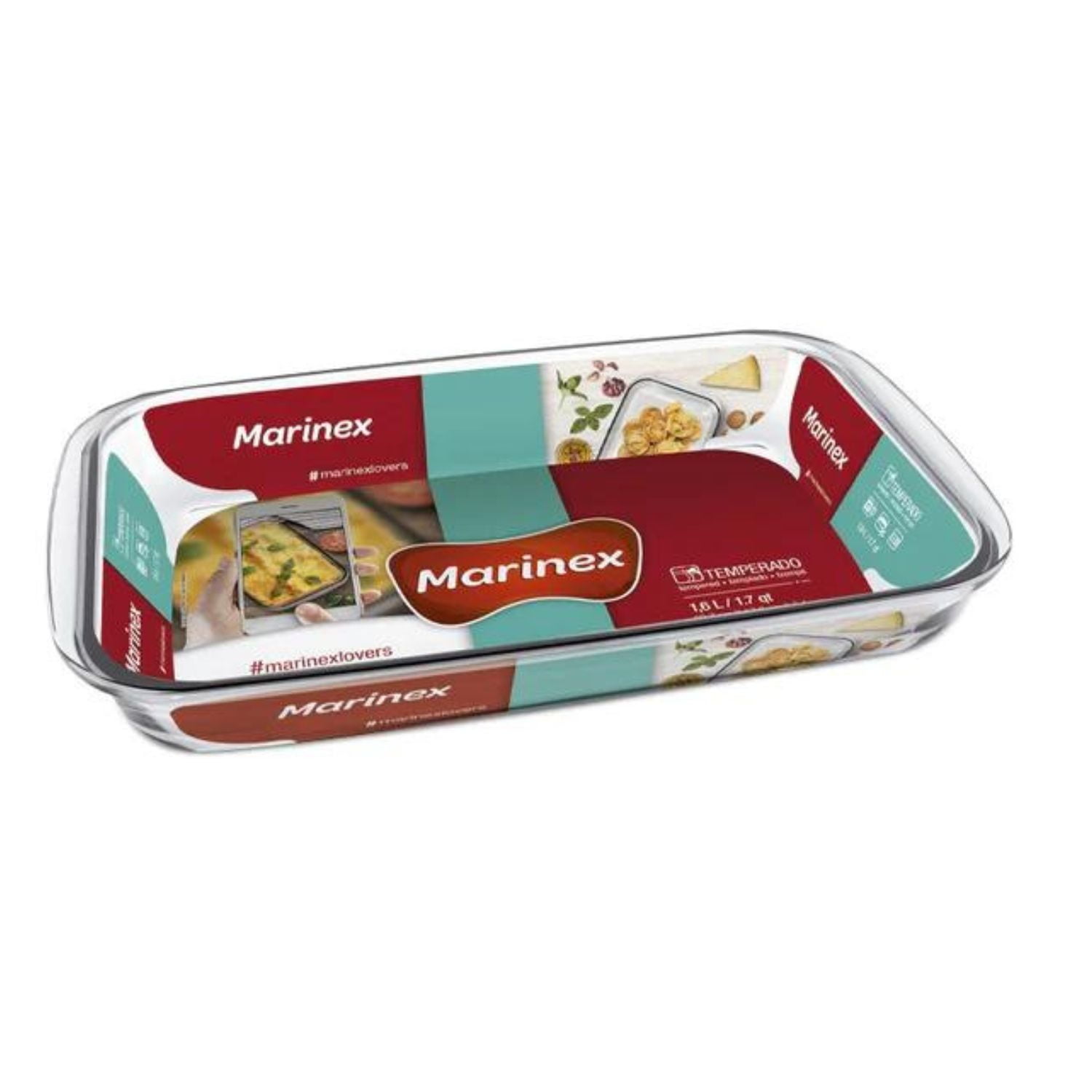 Disparo - Fuente Asadera Rectangular Marinex 1600ml Horno Microondas