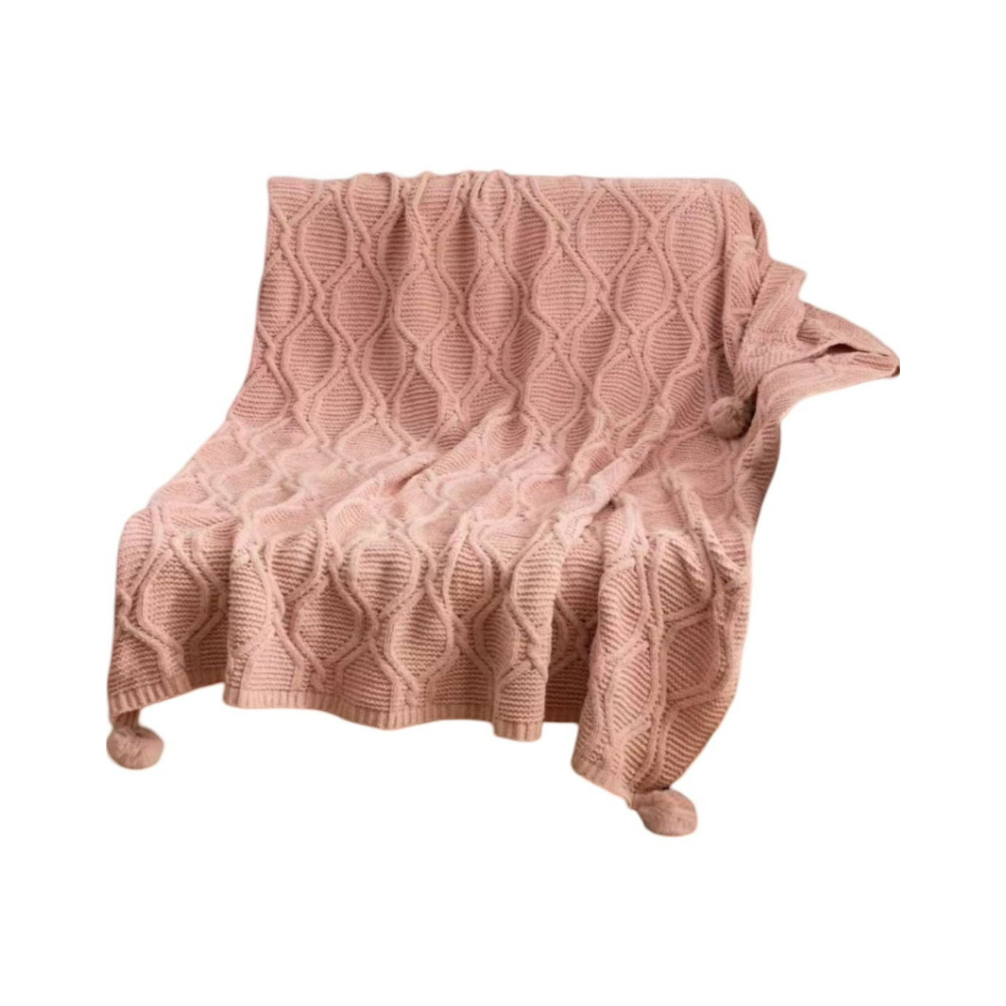 Genérica - Manta Suave Con Pompones, Estilo Y Comodidad D4