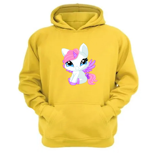 Genérico - Polerón Canguro Mi Pequeño Pony Amarillo Talla Xs Unisex