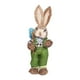thumbnail image 1 of Conejo De Paja, Figura De Conejito De Granjero De Pascua Con Zanahoria Para Decoración De Fiesta De Boda, Verde, 1 of 3