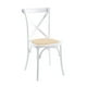 thumbnail image 5 of Pack 4 Silla Crossback Blanca | Madera Ratán | Diseño Clásico, 5 of 6