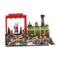 Bothyi - Caja De Música Con Forma De Globo De Nieve Y Tren De Navidad Iluminado Musical Para Fiesta, Estante Giratorio Para Vacaciones, Papá Noel