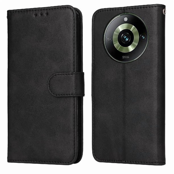 Funda Billetera para Realme 11 Pro Plus con Porta Tarjetas y Soporte Ajustable Negro