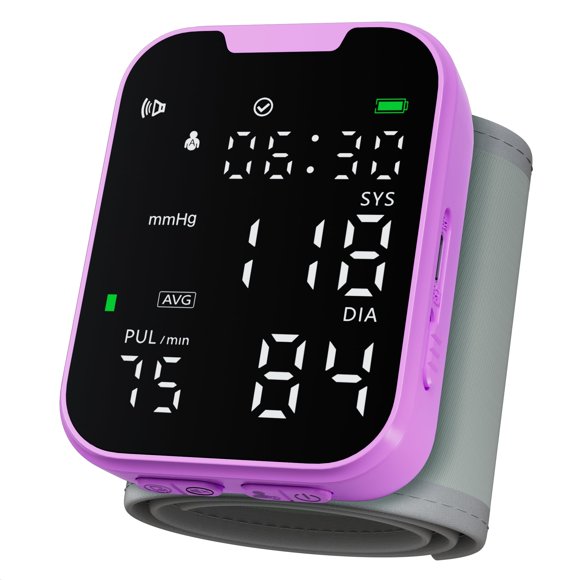 Monitor de presión arterial de muñeca Double Love, doble usuario, pantalla LED