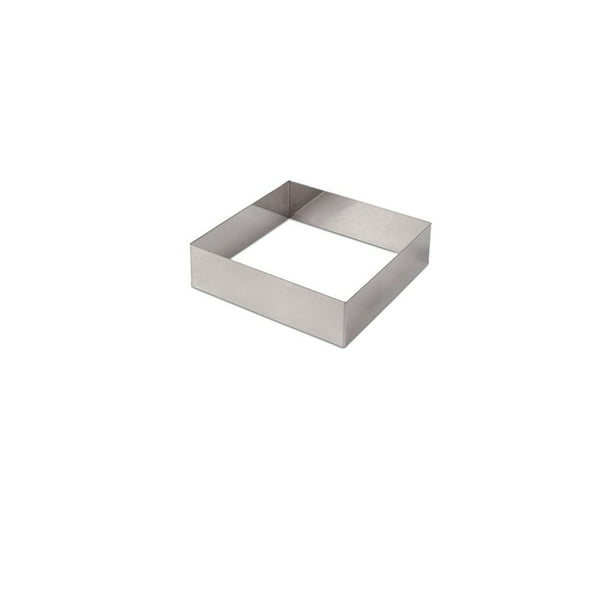 MOLDE CUADRADO ACERO INOX 10 x 10 x 4 cm