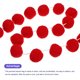 thumbnail image 3 of Uxcell 3Pcs Guirnalda de Bolas de Fieltro Roja Pom Pom Guirnalda Bolas Colgantes 8.2 Pies de Largo 24 Bolas para Navidad, 3 of 6