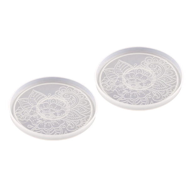 Molde De Silicona Para Posavasos De 2 Piezas, Moldes Para Posavasos De Resina Epoxi, Decoración Del Hogar