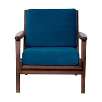 Latam Home - Sitial Neuss Tela Velvet Azul Petroleo