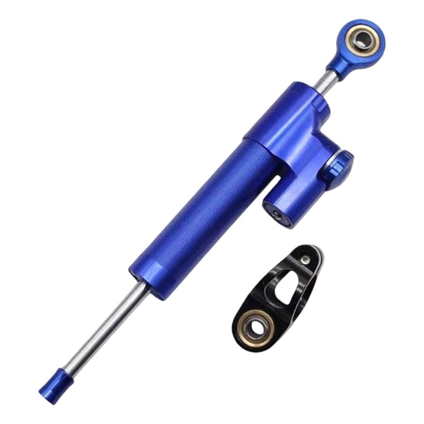 Estabilizador de amortiguador de dirección de motocicleta Universal, accesorios ajustables fáciles de instalar, repuestos para motocicleta, bicicleta , Azul