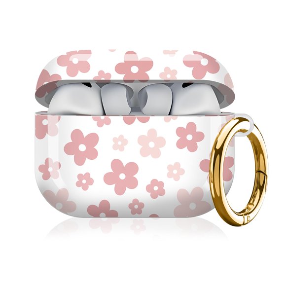 Funda QQKVFNG para AirPod Pro 3 (2025) con Flor Rosa