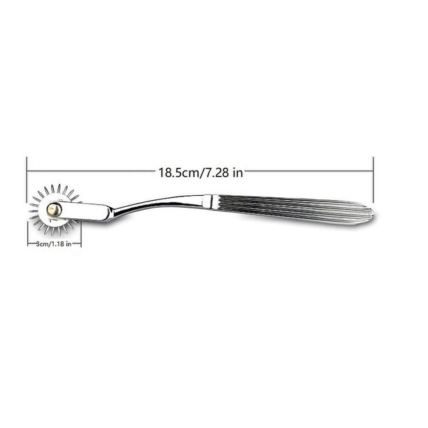 1pc Roller Massage Tool with Reflex Hammer Pin Wheel - BDSM Gear for Medical Diagnosis and SM Fetish Adult Sex Toys