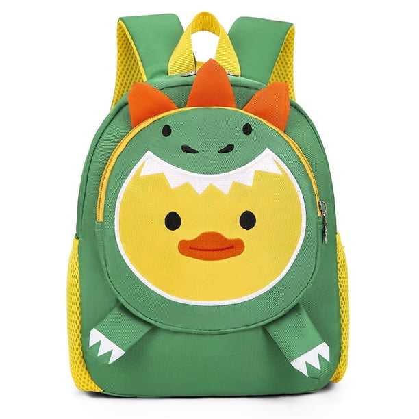Kids Cartoon Duck And Dinosaurs Backpack With Assorted Colors, Kindergarten Small Backpack Lightweight Boys And Girls' Backpack