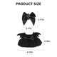 thumbnail image 2 of Vestido escalonado color ciruela y negro con puntera de muñeca de 17 cm con lazo, 2 of 6