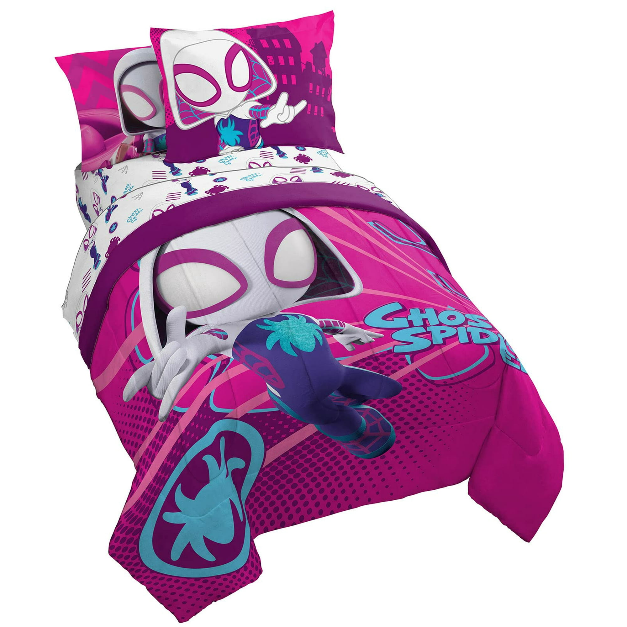 Set De Cama Marvel Spidey Y Sus Increíbles Amigos Ghost Gwen Twin