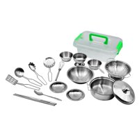 Magideal - 17X Utensilios De Cocina Para Niños, Juguetes, Accesorios De Cocina, Juguete De Aprendizaje, Juego De Ollas Y Utensilios Para Niños A Partir De 3 Años