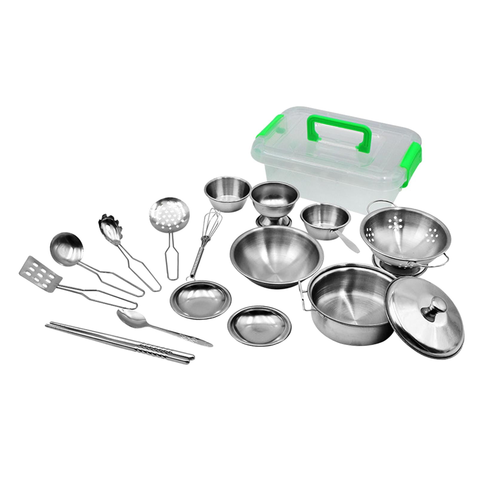 Magideal - 17x Utensilios De Cocina Para Niños, Juguetes, Accesorios De Cocina, Juguete De Aprendizaje, Juego De Ollas Y Utensilios Para Niños A Partir De 3 Años