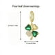 thumbnail image 4 of St Patrick's Day Green Gems Four Leaf Clover Drop Earrings 18K Gold Plated Good Luck Ornament For Women Girls Gift 1Pair, 4 of 4
