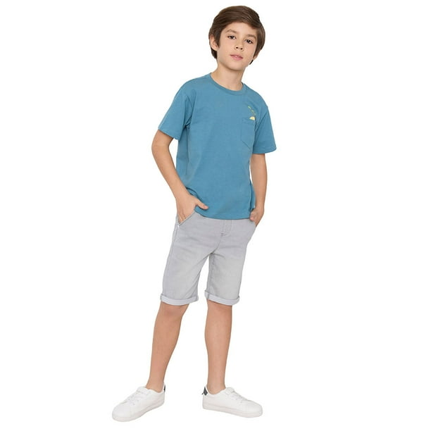 Short Niño Kids Denim Gris Corona