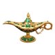 thumbnail image 2 of Lámpara De Aladino Clásica Genie Light Arabian Craft Metal Halloween Decoración Para El Hogar Oro Verde, 2 of 5