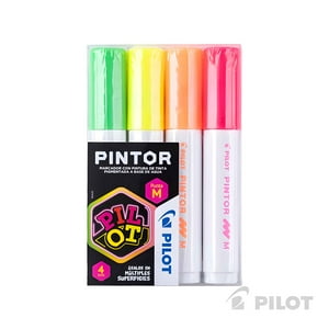 Pilot - Set Marcador Pintor Medio 4Un Neón