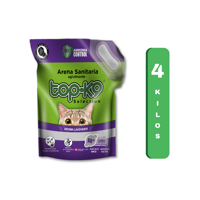 Topk-9 - Arena Sanitaria Aglutinante Iones De Plata 4 Kilos Lavanda
