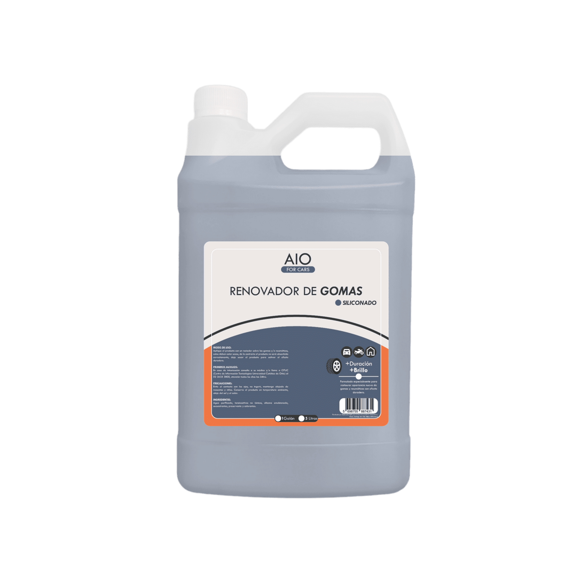 Aio - Renovador De Gomas & Neumáticos Ultra Duradero Siliconado 1 Galón