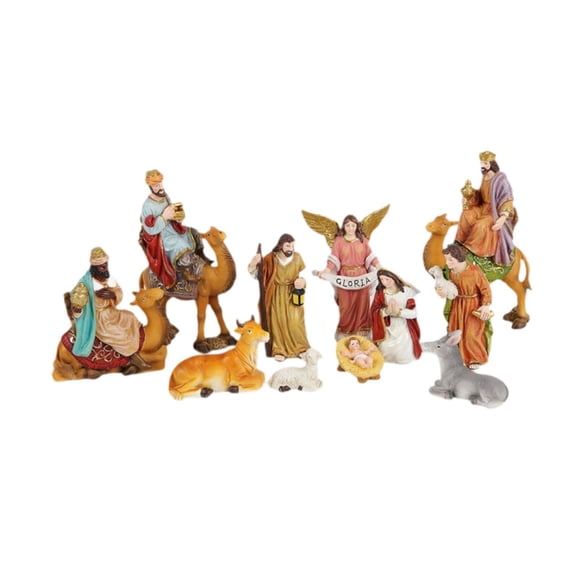 11 Piezas De Belén Navideño, Regalo De La Sagrada Familia, Figura De La Natividad Para Interior