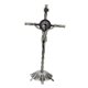 thumbnail image 4 of Crucifijo Pared Cruz Estatua Miniatura Cruz Estatua Para Gabinete Pascua Dormitorio Retro Argent, 4 of 5