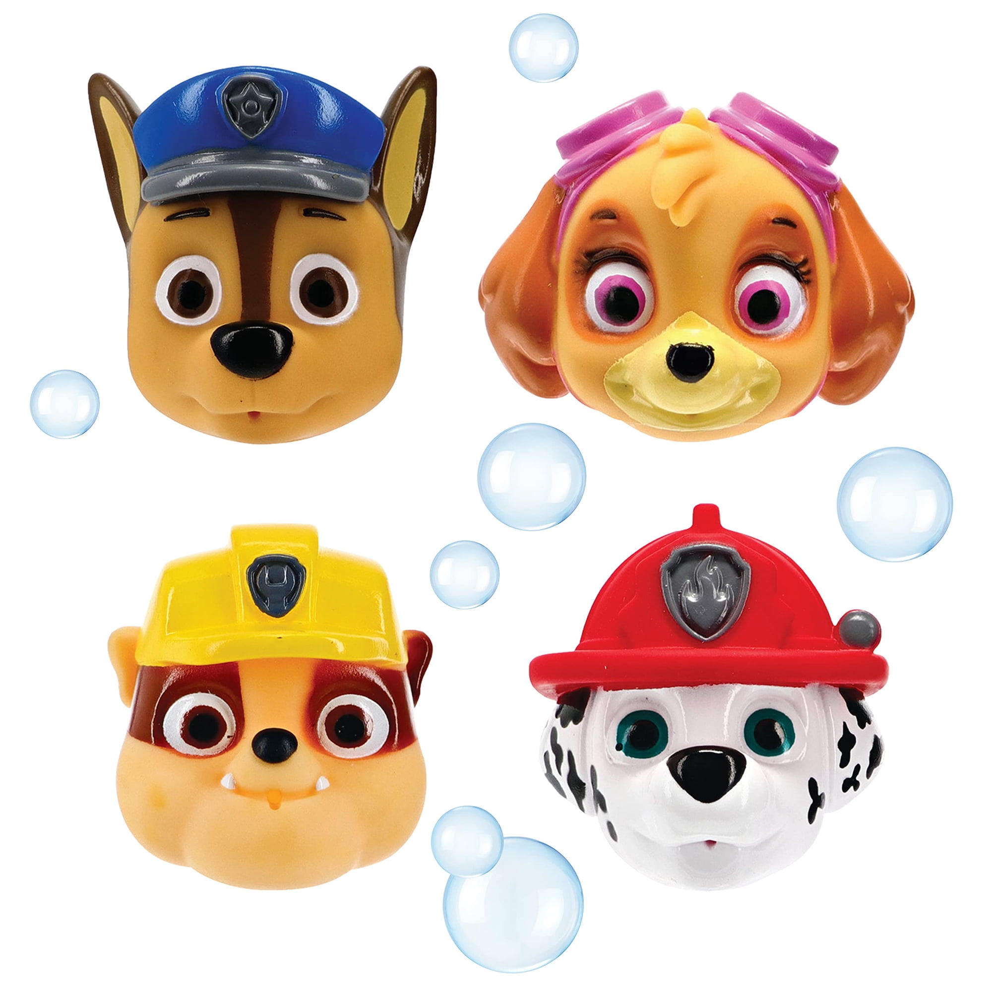 Ginsey - Set De Juguetes Squirt De Nickelodeon Paw Patrol Chase, Marshall, Rubble Y Skye Para Que Los Niños Se Diviertan A La Hora Del Baño, Multicolor, 4 Piezas