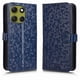 thumbnail image 1 of Funda Cartera Lunares Motorola Edge G86 5G con Tarjetero, Correa y Soporte Azul, 1 of 6
