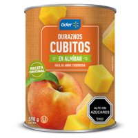 Duraznos En Cubitos Drenado 340 G - Neto 590 G Lider