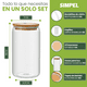 thumbnail image 5 of Vasos Tapa Bambú Simpel 550ml Con Posavasos Y Bombillas, 5 of 7