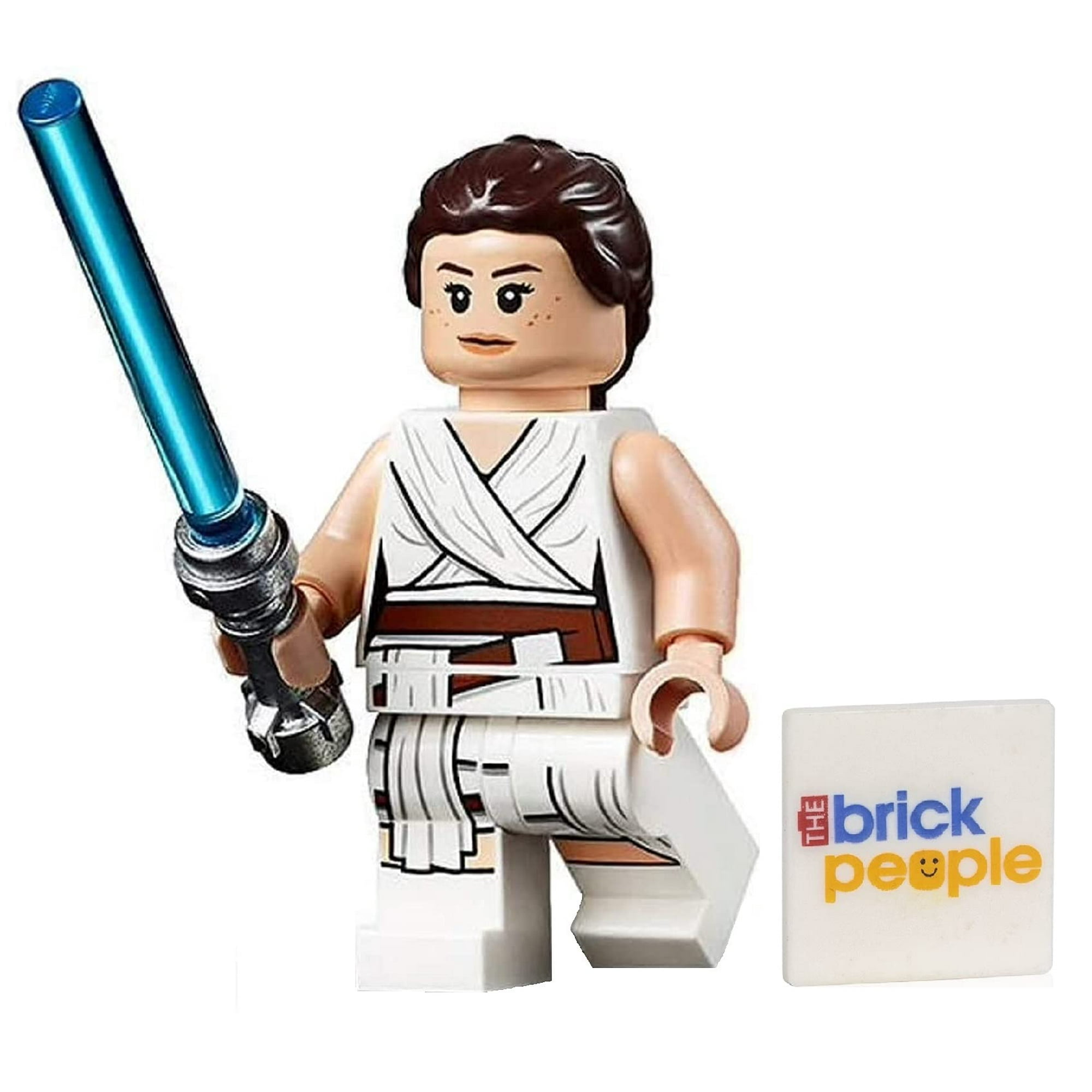 Figura Lego Star Wars Rey Con Túnica Blanca Y Espada Láser