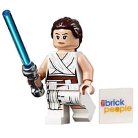 Figura Lego Star Wars Rey Con Túnica Blanca Y Espada Láser