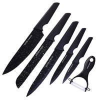 Total E-Commerce - Set De Cuchillos Profesionales Con Pelador Negro